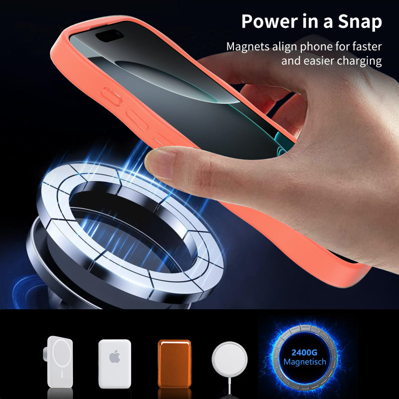 2.0 Anti-fall Frosted Skin-feel Magnetic Mobile Phone Case for IPhone