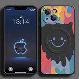 Silicone Graffiti Smile Magsafing Case for iPhone