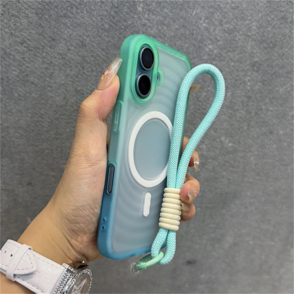 Gradient Matte Translucent Back Cover Case For iPhone