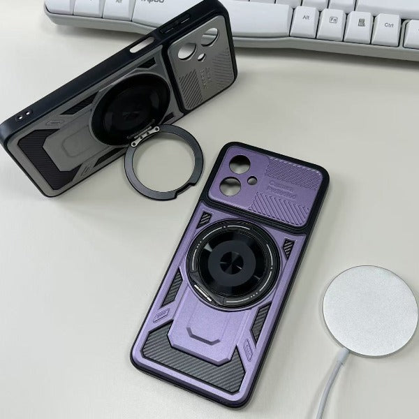 Magnetic rotating stand shockproof protective case for iPhone