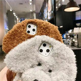 3D Teddy Dog Fluffy Case For iPhone