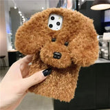 3D Teddy Dog Fluffy Case For iPhone