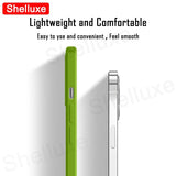 Shelluxe Square Liquid Silicone Soft Silky Feel Case For Samsung