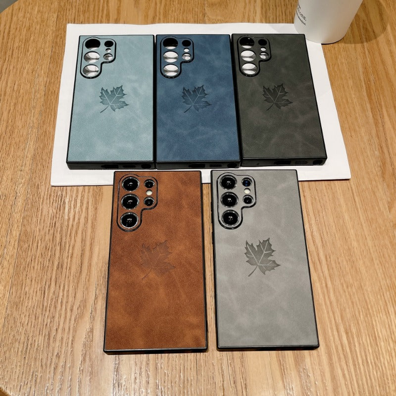 New Maple Leaf Leather Phone Case for Samsung