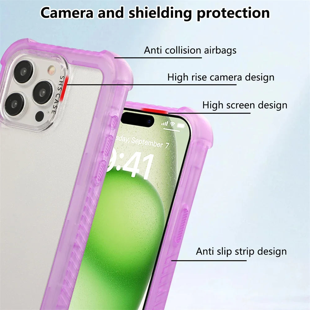 3in1 Military Shockproof Protective Case For iPhone