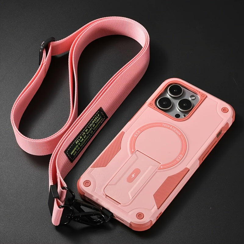 Magnetic diagonal bracket mobile Case for iPhone
