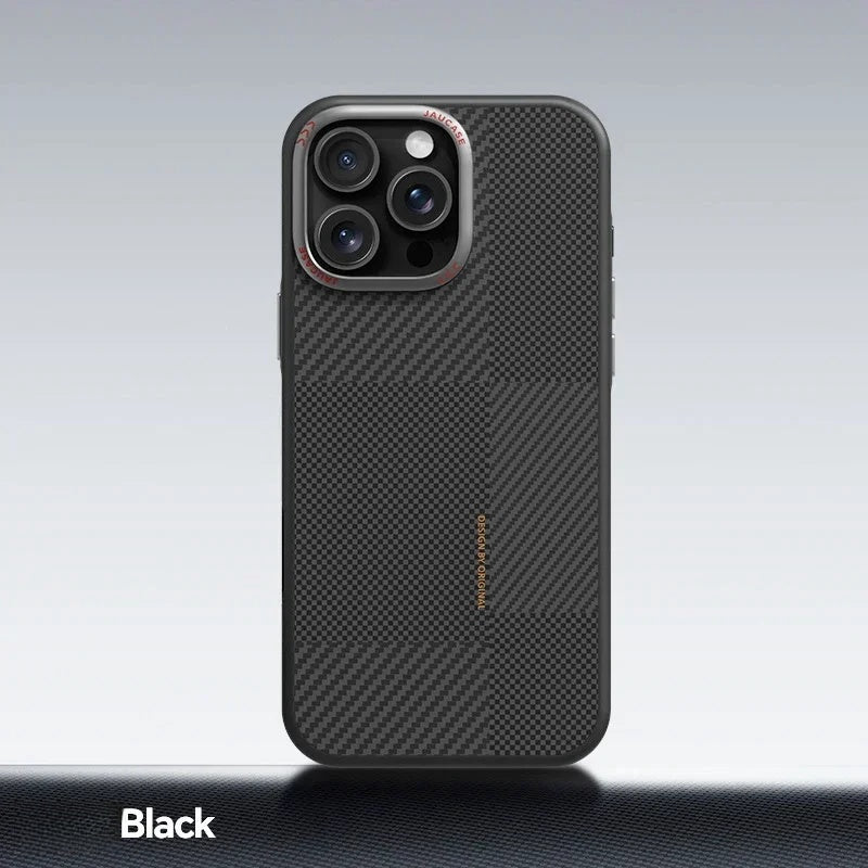 X-level Carbon Fiber Texture Magnetic Metal Case for iPhone