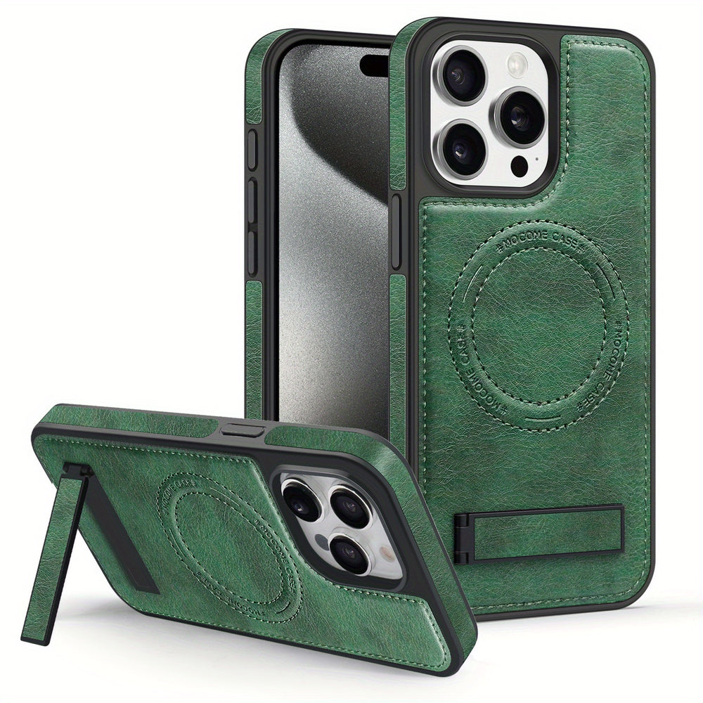 Leather Case with Hidden Stand Case for iPhone
