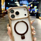 Metal Magnetic Camera Glass Ring Armor Case for iPhone