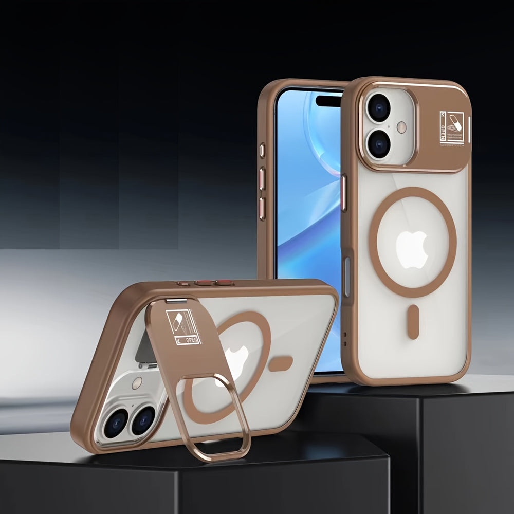 Foldable Invisible Bracket Magnetic Case For iPhone