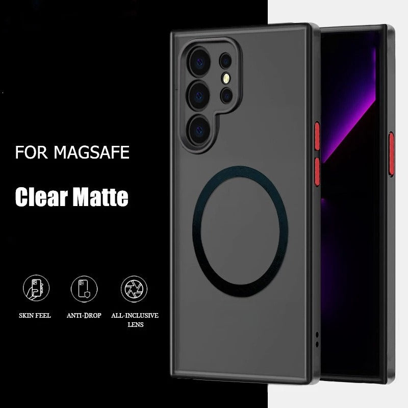 Magnetic Skin-Friendly Frosted Drop-Proof Full-Coverage Phone Case for Samsung