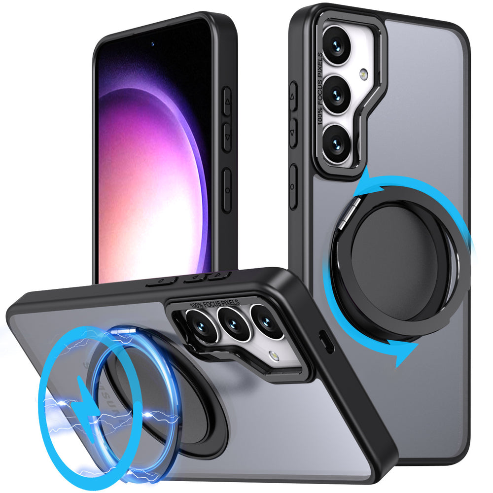 Rotating bracket wireless charging magnetic Case for Samsung