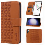 Leather 3D Geometric Pattern Wallet, Card Holder, Phone Case 3-In-1 for Samsung