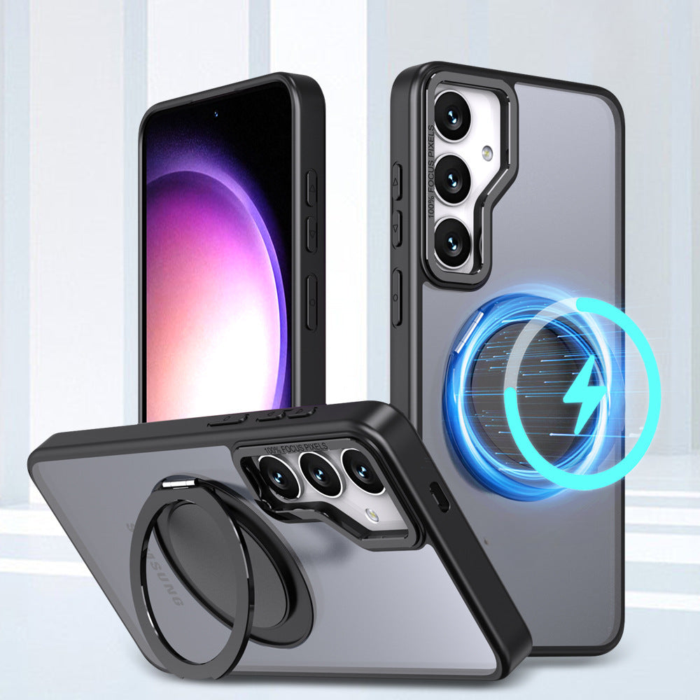 Rotating bracket wireless charging magnetic Case for Samsung