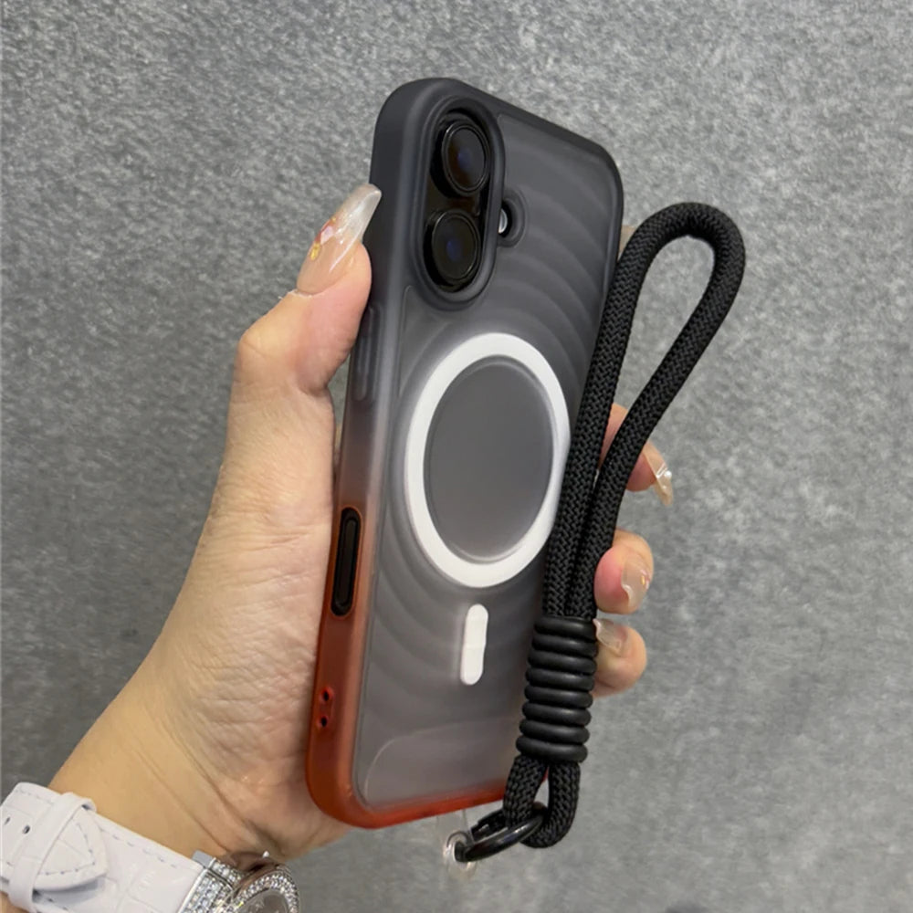 Gradient Matte Translucent Back Cover Case For iPhone