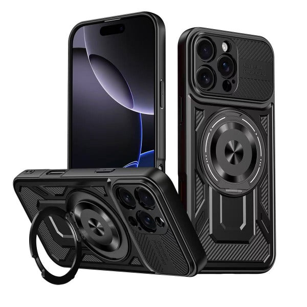 Magnetic rotating stand shockproof protective case for iPhone