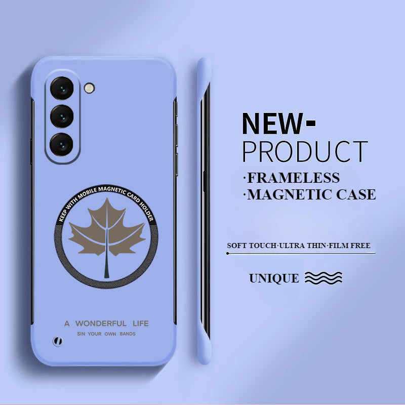 Ultra-thin Frameless Magnetic Maple Leaf Case For Samsung