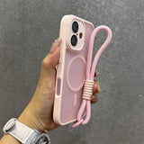 Magsafe Magnetic Jelly Suction Rope Case For iPhone