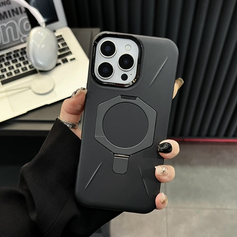 Magnetic Metal Lens Shell with Drop Protection Case for iPhone