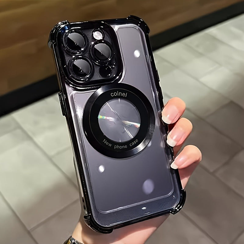 Plating Magnetic Wireless Charging Acrylic Case for iPhone