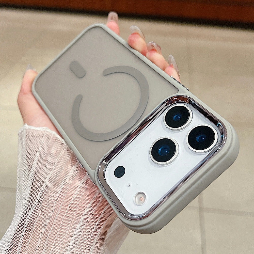 Magnetic Wireless Charging Matte Shock Camera Case for iPhone