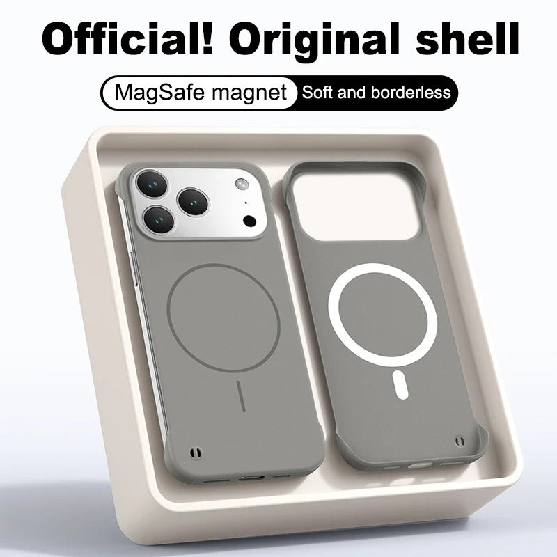 Frameless Solid Color Magnetic Magsafe PC Case for iPhone