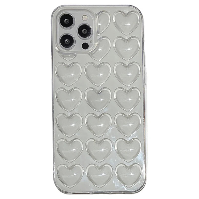 Cute 3D Love Heart Candy Case For iPhone
