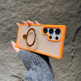 Magnetic Stand Frosted Skin Drop-Proof Phone Case for Samsung
