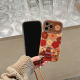 Flower with Lanyard Stand Case for iPhone