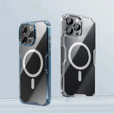 Magnetic Transparent PC+TPU Case For iPhone