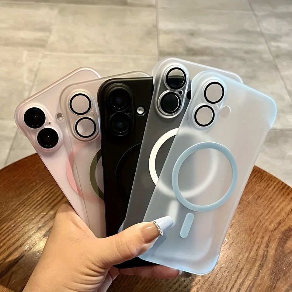 Slim Matte Magnetic Frameless Wireless Charging Case for iPhone