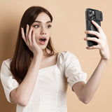 Business Magnetic Window Push-window Two-in-one Bracket Anti-fingerprint Mobile Phone Case Suitable for IPhone