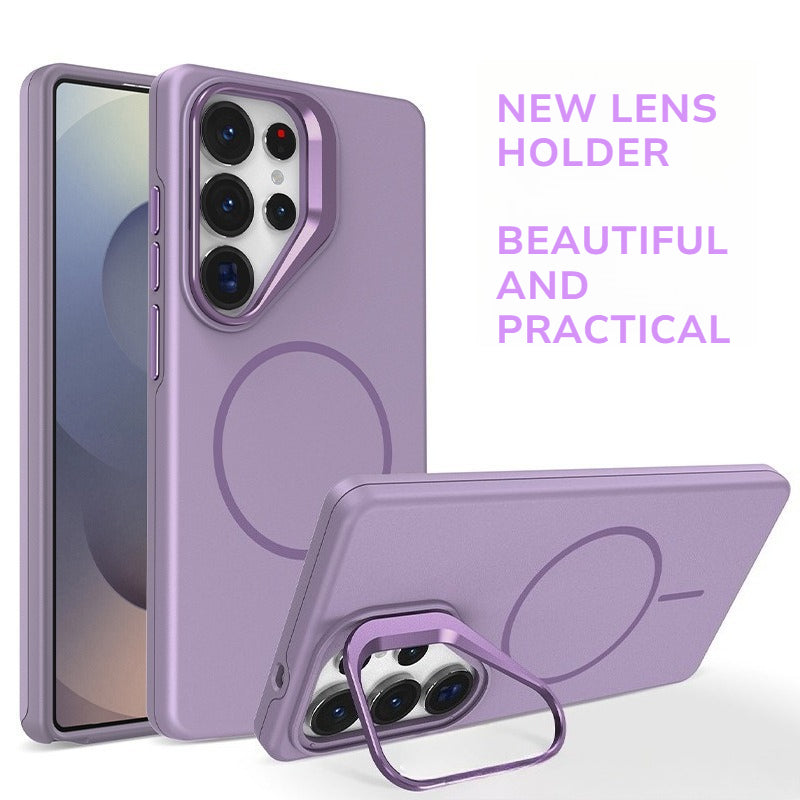 Lens Holder Magnetic Charging and Shockproof Phone Case for Samsung