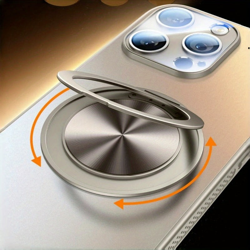 Ultra-thin Magnetic Shockproof with 360° Rotating Stand Lens Protection Case for iPhone