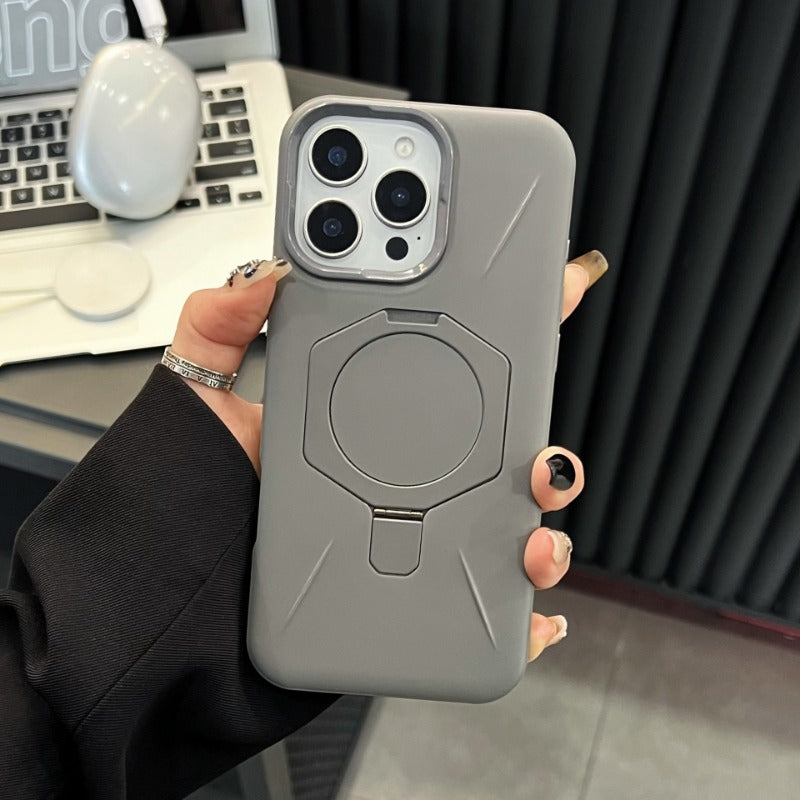 Magnetic Metal Lens Shell with Drop Protection Case for iPhone