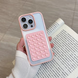 3D Suction Cup Airbag Clear Candy Shockproof Bumper Phone Case for iPhone