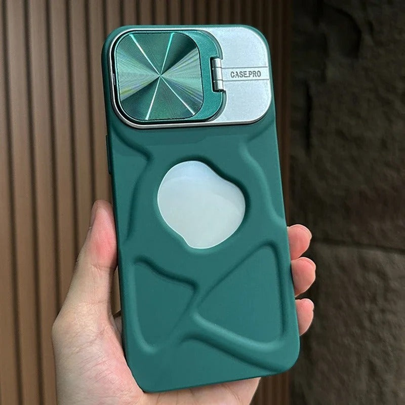 Magsafe Flip Lens Bracket Silicone Stand Case For iPhone