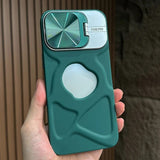 Magsafe Flip Lens Bracket Silicone Stand Case For iPhone