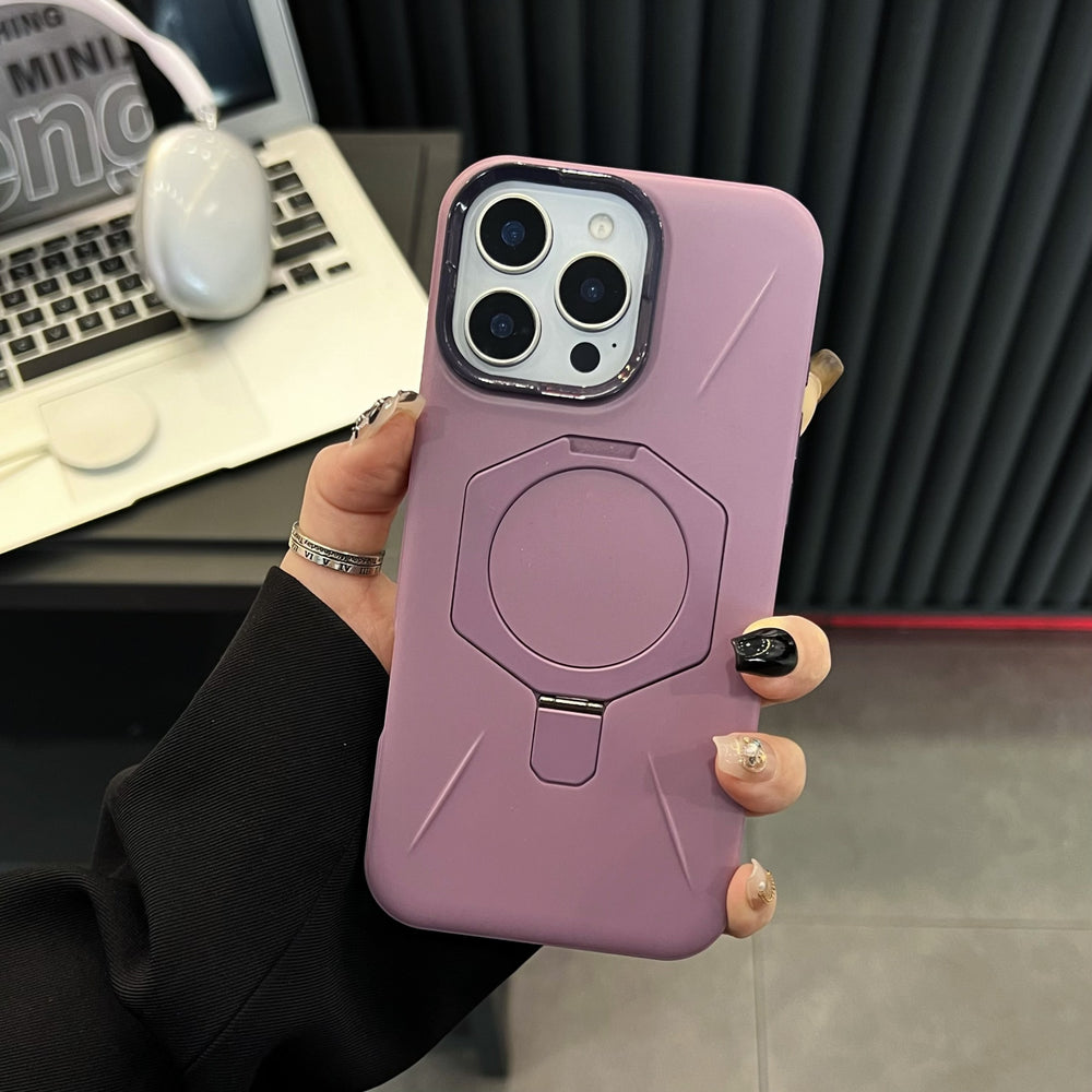 Magnetic Metal Lens Shell with Drop Protection Case for iPhone