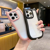 Simple Solid Color Cat Ear Phone Case for IPhone
