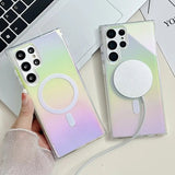 Magnetic Wireless Charging Gradient Color Case For Samsung