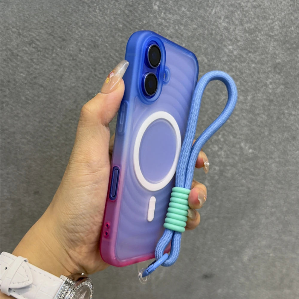 Gradient Matte Translucent Back Cover Case For iPhone