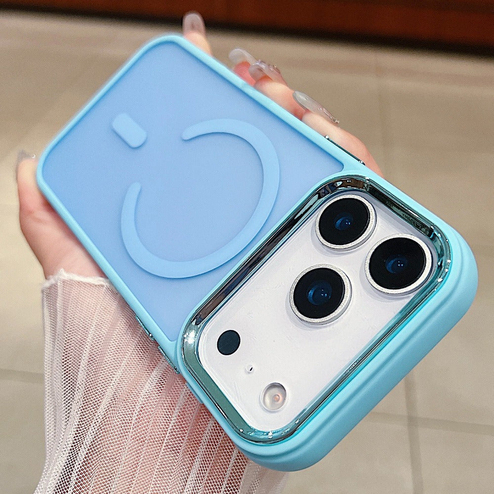 Magnetic Wireless Charging Matte Shock Camera Case for iPhone