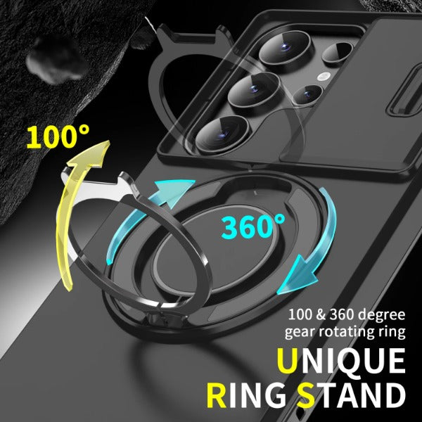 Magsafe Magnetic 360° Rotate Bracket Slide Camera Case for Samsung