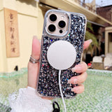 Glitter Foils MagSafe Magnetic Wireless Charging Case for iPhone