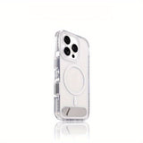 Fresh Green Clear Magnetic Stand Glossy Hard Shell Case For iPhone