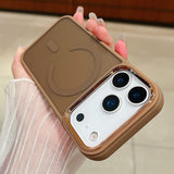 Magnetic Wireless Charging Matte Shock Camera Case for iPhone