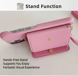 Detachable Multiple Card Holder Small MirrorAnd Lanyard Case for iPhone