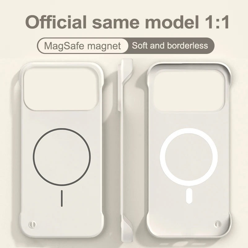 Frameless Solid Color Magnetic Magsafe PC Case for iPhone