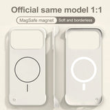 Frameless Solid Color Magnetic Magsafe PC Case for iPhone